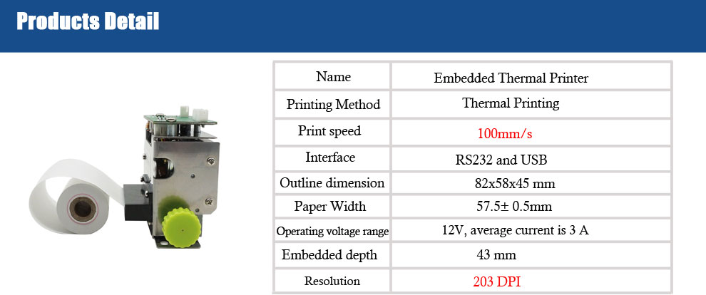 micro panel thermal printer